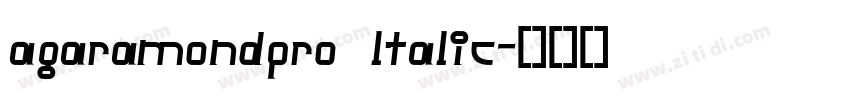 agaramondpro ltalic字体转换